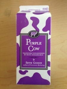Seth Godin Purple Cow Milk Carton