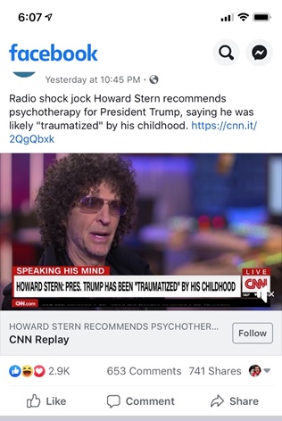 Howard Stern Shock Jock CNN Facebook