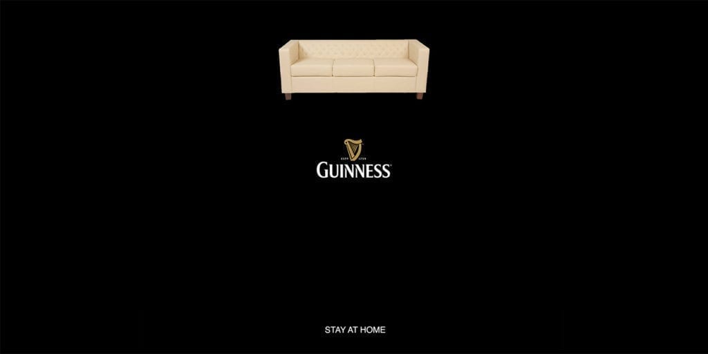 Guinness social distancing ad on One Minute Briefs